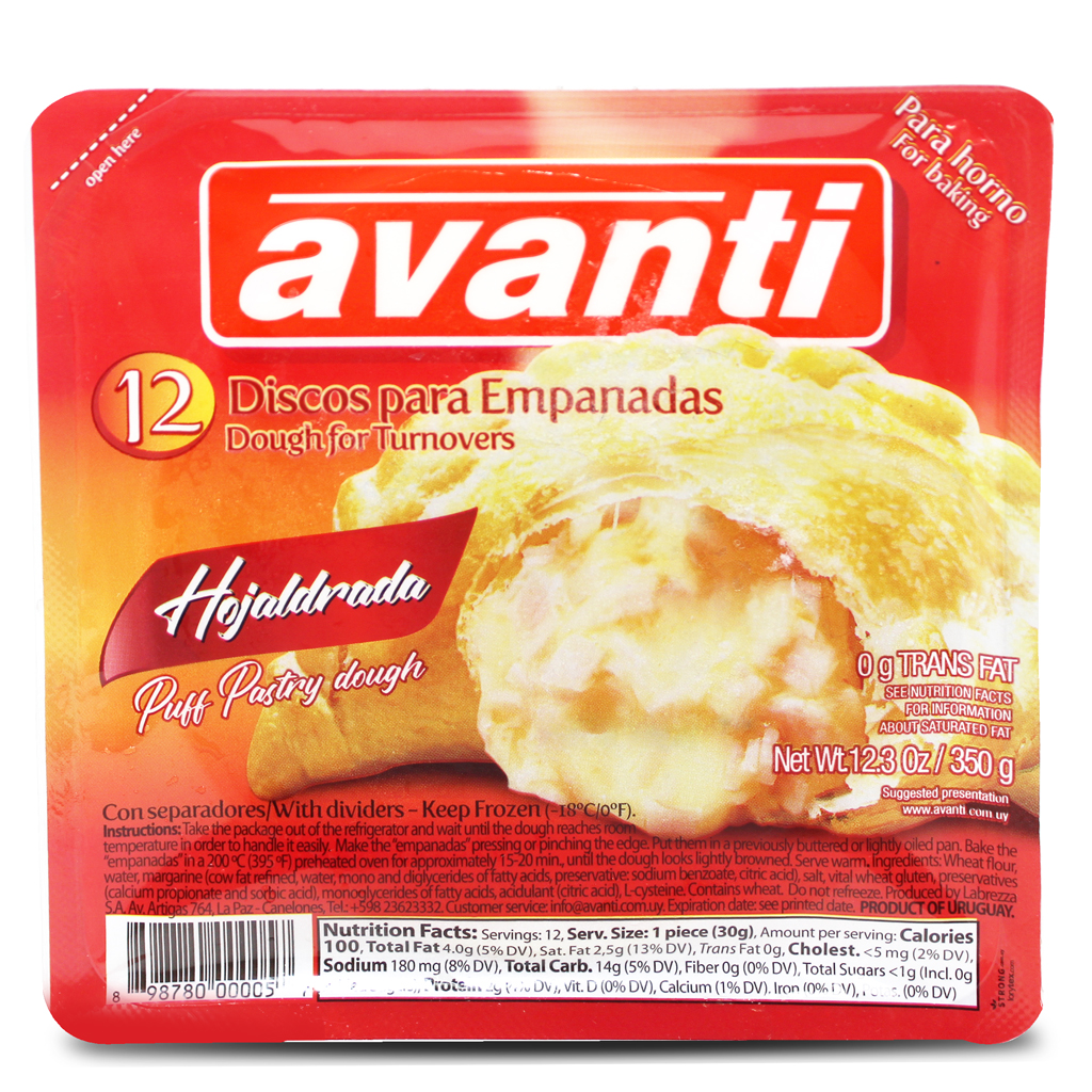 AVANTI TAPAS PARA EMPANADA AL HORNO 350G