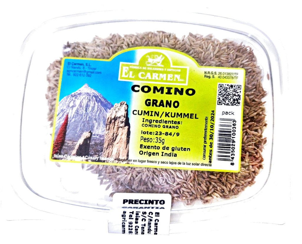 EL CARMEN COMINO GRANO 35G BANDEJA