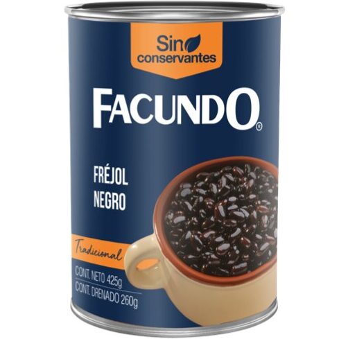 FACUNDO FRIJOL NEGRO 425G LATA