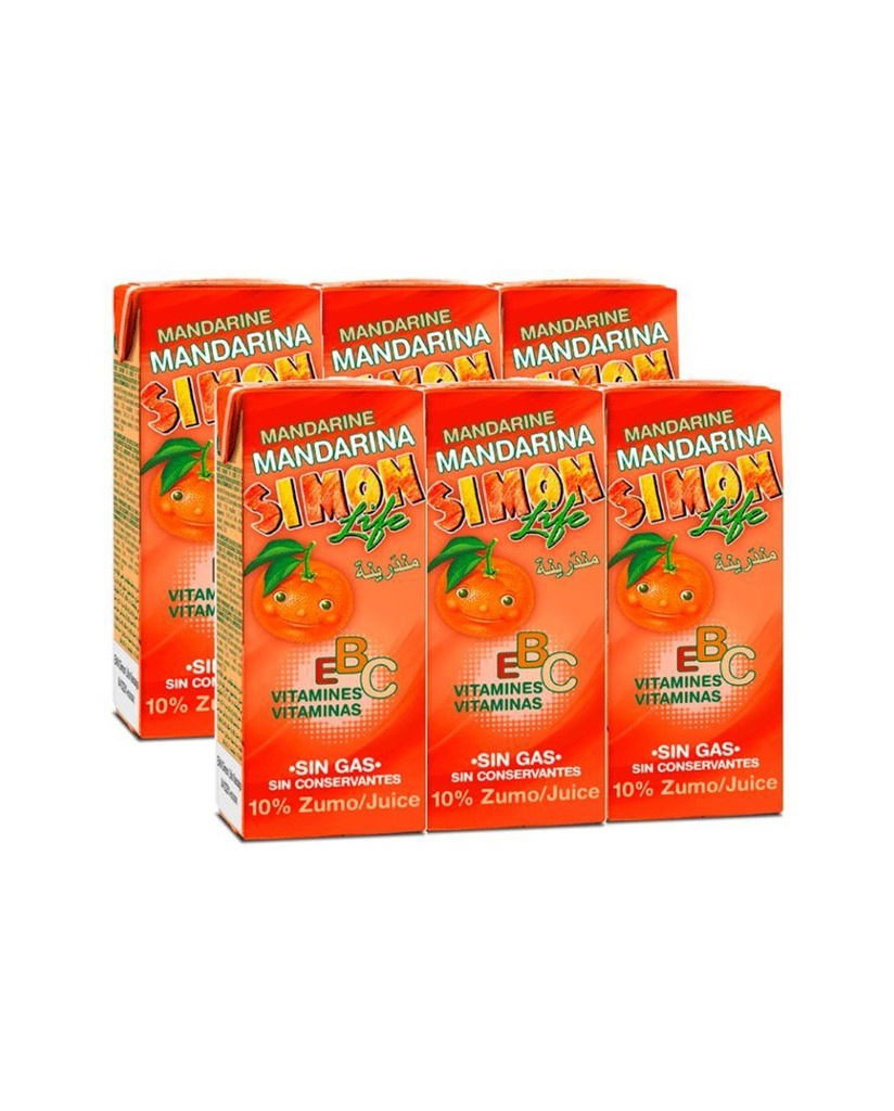 SIMON LIFE MANDARINA P-6X200ML BRICK