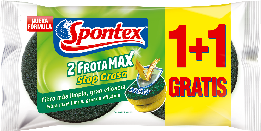 SPONTEX ESTROPAJO FROTAMAX 1+1 VERDE