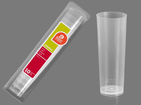 BEST VASO TUBO PLASTICO IRROMPIBLE 10UDS