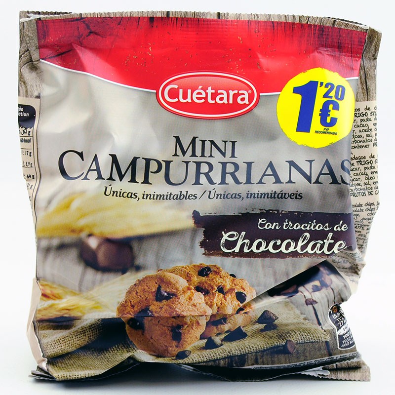 CUETARA MINI CAMPURRIANAS CHOC.145G 1.20€