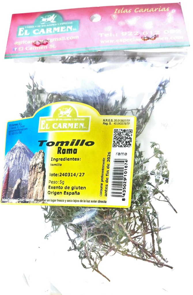 EL CARMEN TOMILLO RAMA 5G BOLSA