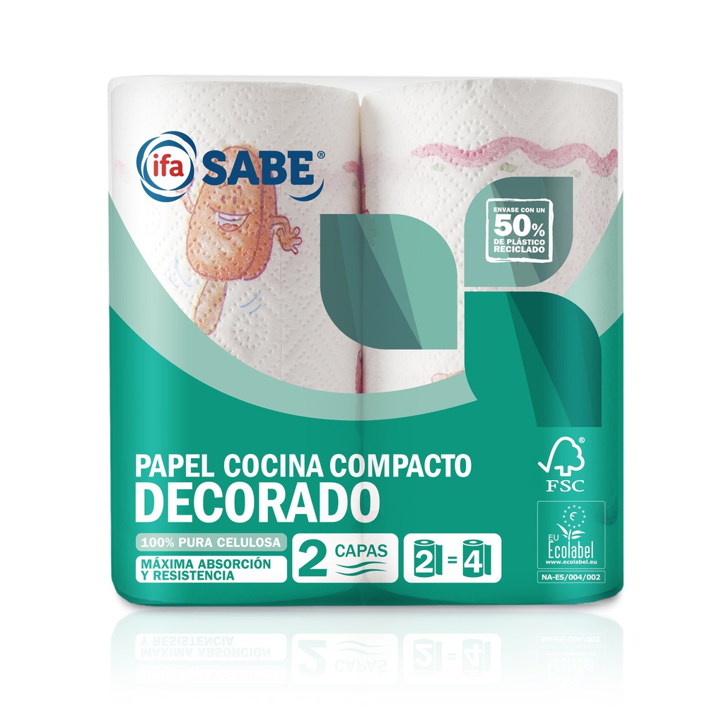 SABE PAPEL COCINA COMPACTO DECORADO P-2