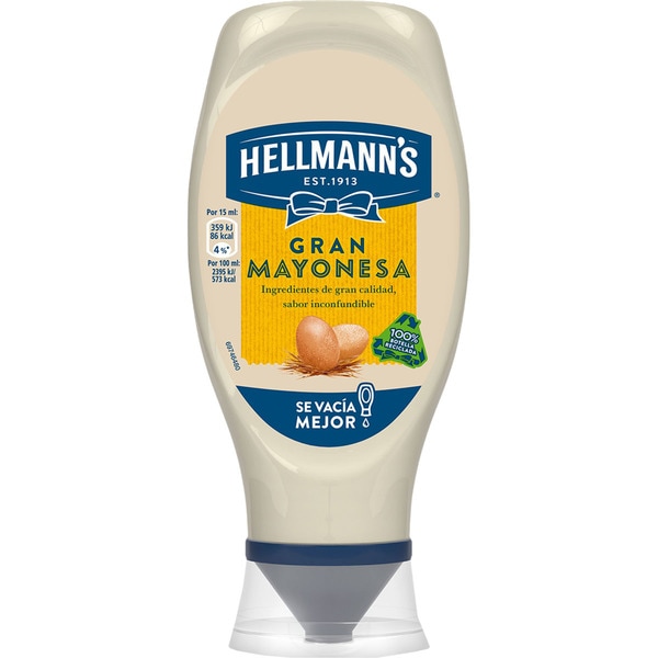 HELLMANN´S MAYONESA BOCA ABAJO 430ML