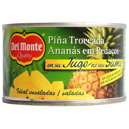 DEL MONTE PIÑA TROCEADA SU JUGO 230GR LATA