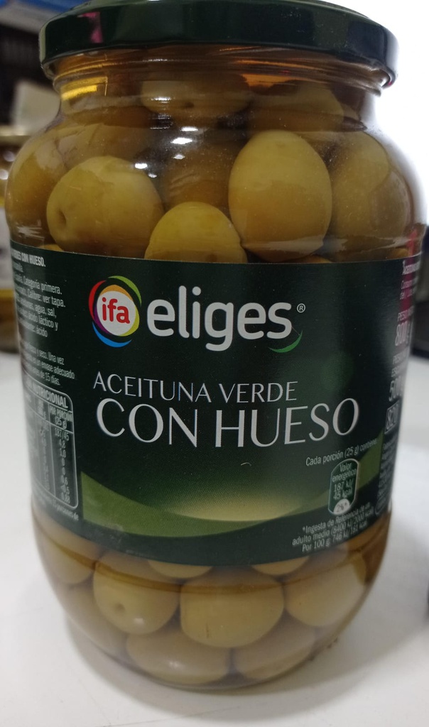 ELIGES ACEITUNA VERDE C/H 800G BOTE