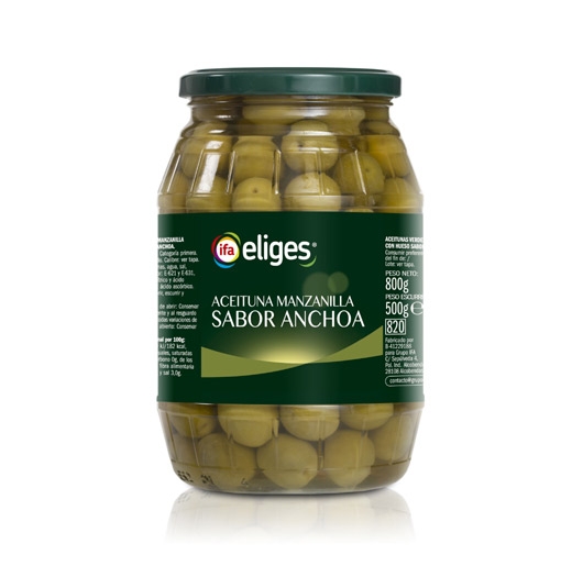 IFA ELIGES ACEITUNA VERDE S/ANCHOA 800GR