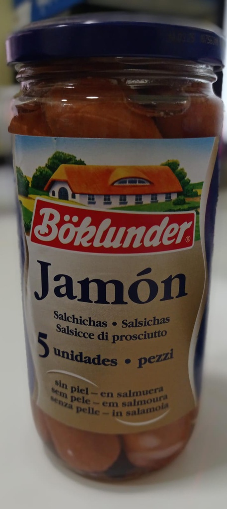 BOKLUNDER SALCHICHAS JAMON 380GR