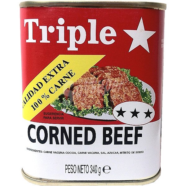 TRIPLE ESTRELLA CORNED BEEF 198GR