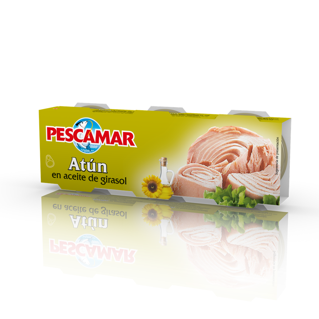 PESCAMAR ATUN ACEITE GIRASOL P-3X63G