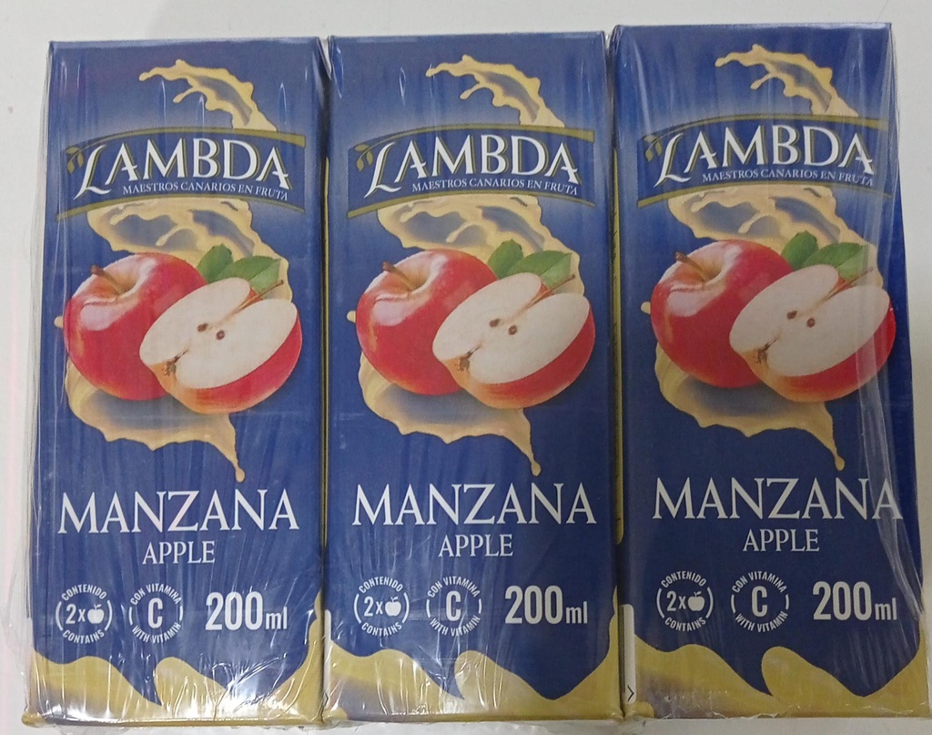 LAMBDA MANZANA JUGO P3X200ML