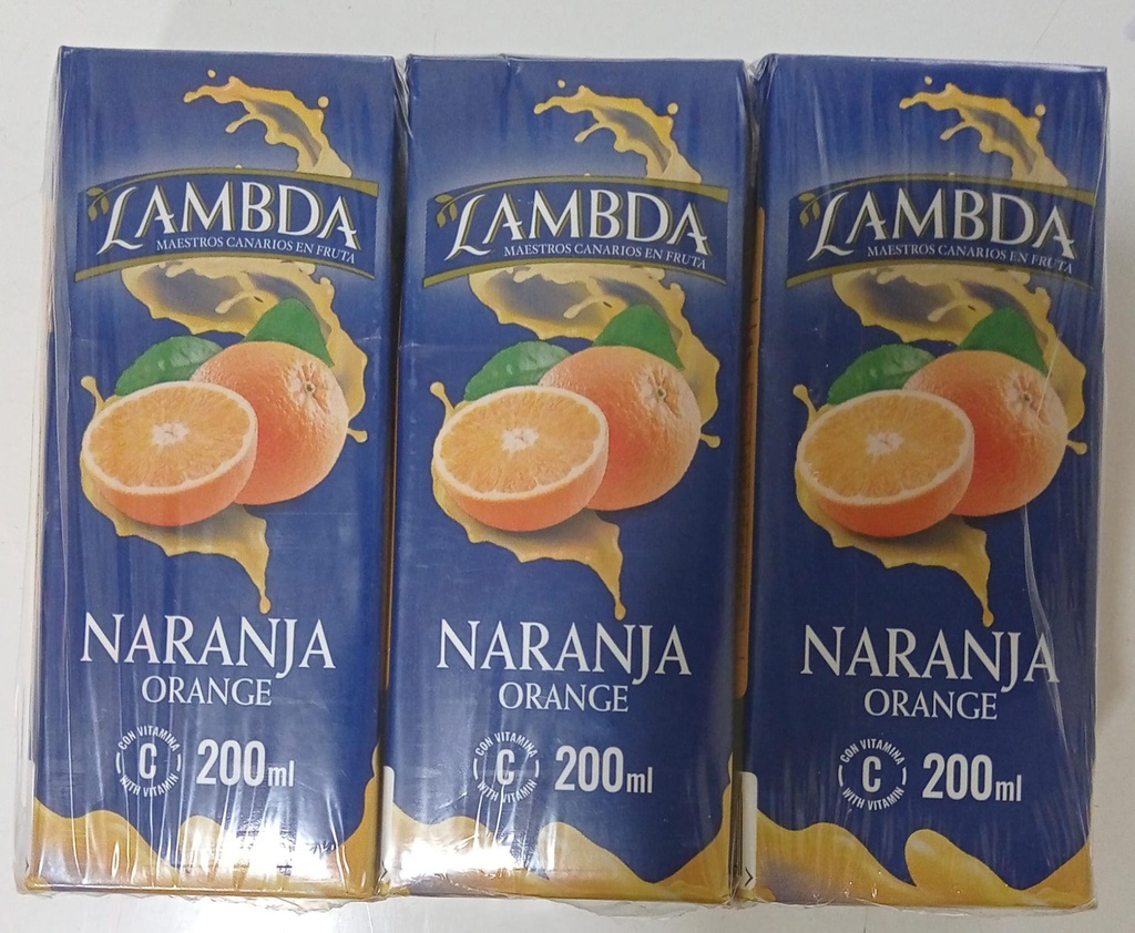 LAMBDA NARANJA ZUMO P3X200ML