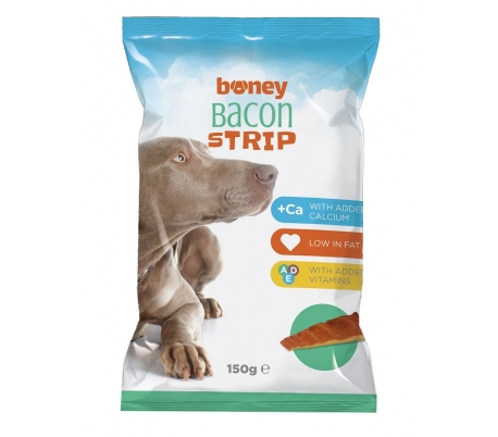 BONEY BACON STRIPS SNACK PERRO 150G