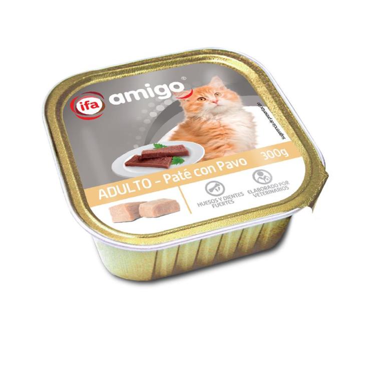 IFA AMIGO GATO ADULTO PATE C/PAVO TARRINA 300GR