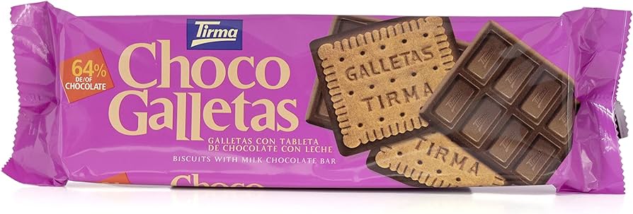 TIRMA CHOCO GALLETAS TABLETAS CHOCO-LECHE 160G