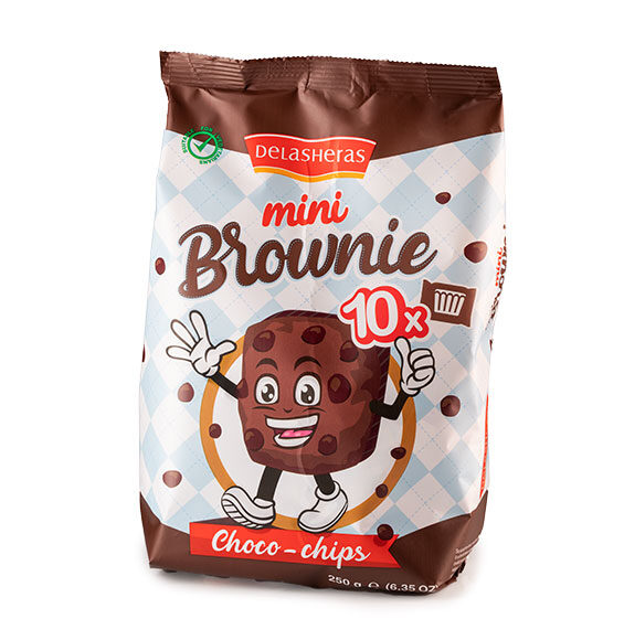 DELASHERAS MINI BROWNIE CHOCO-CHIPS 250GR