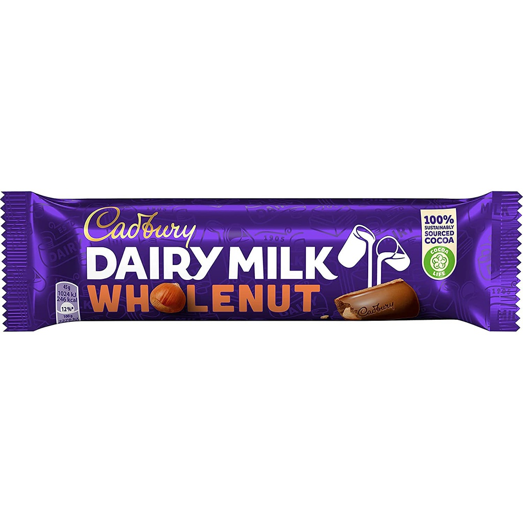 CADBURY DAIRY MILK WHOLE NUT 45GR