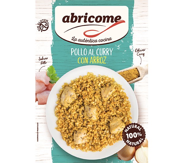 ABRICOME POLLO AL CURRY C/ARROZ 320GR