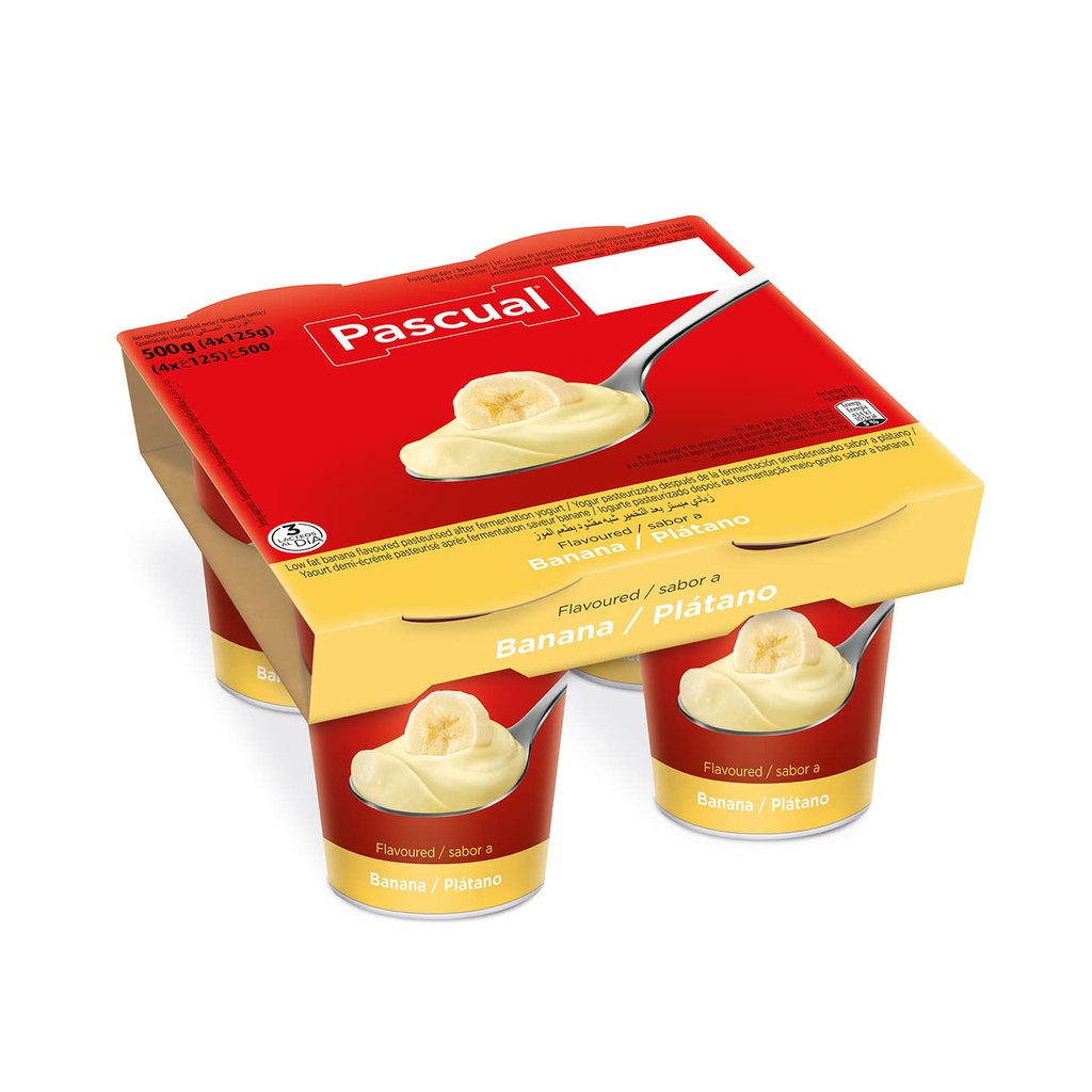 PASCUAL PLATANO YOGUR P-4X125G