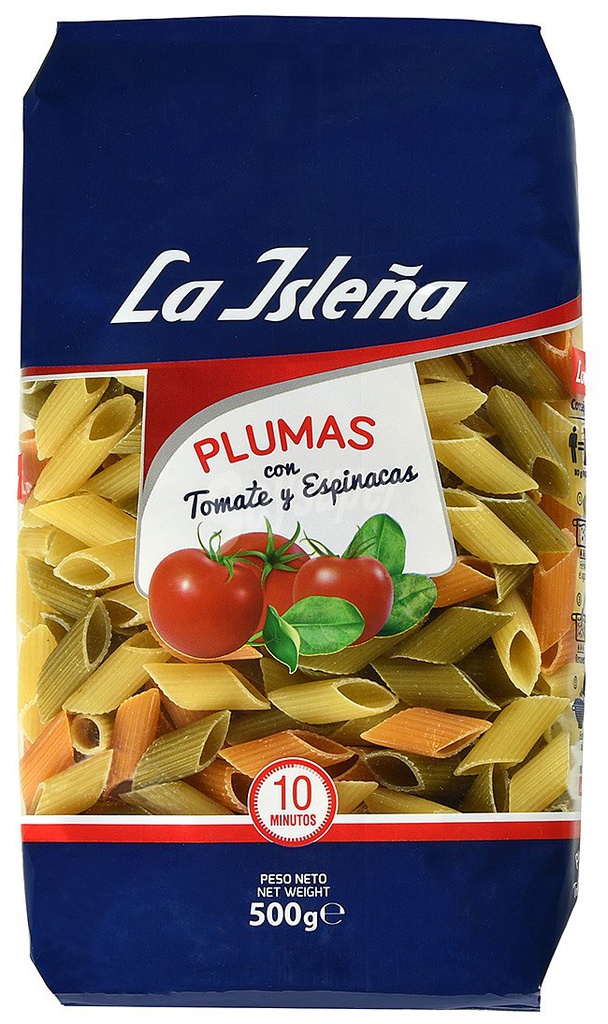 LA ISLEÑA PLUMAS C/VEGETALES 500G