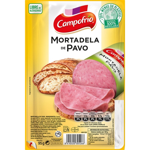 CAMPOFRIO MORTADELA DE PAVO 95GR