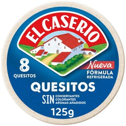 [8410172462810] EL CASERIO QUESO PORCIONES 8UDS 125GR