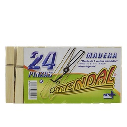 [8401876900104] TENDAL PINZA MADERA 24UD