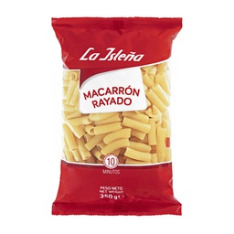 [8410361000250] LA ISLEÑA MACARRON RAYADO 250G