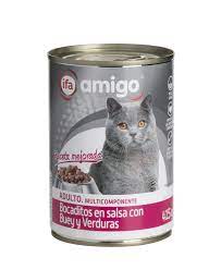 [8480012004449] IFA AMIGO GATO BOCADITO C/BUEY Y VERDURAS 415GR