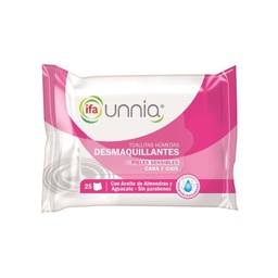 [8480012004852] IFA UNNIA TOALLITA DESMAQ.PIEL SENSIBLE 25UDS